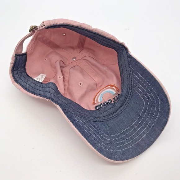 All Good Song Unisex Pink Rainbow Embroidered Ball Cap Dad Mom Trucker Hat - Picture 6 of 7